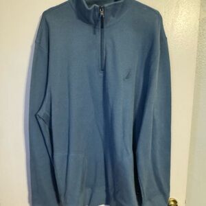 Nautica Men's Light Blue Zip-Up Sweater